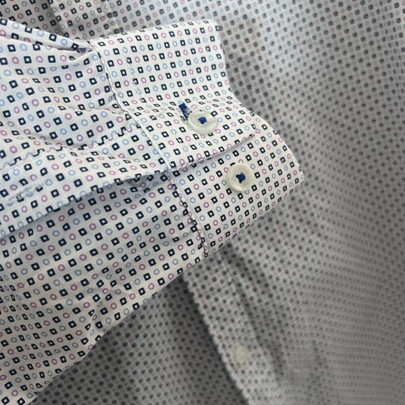 White Casual Button Down Shirt with Long Sleeves - Picture 7 of 11